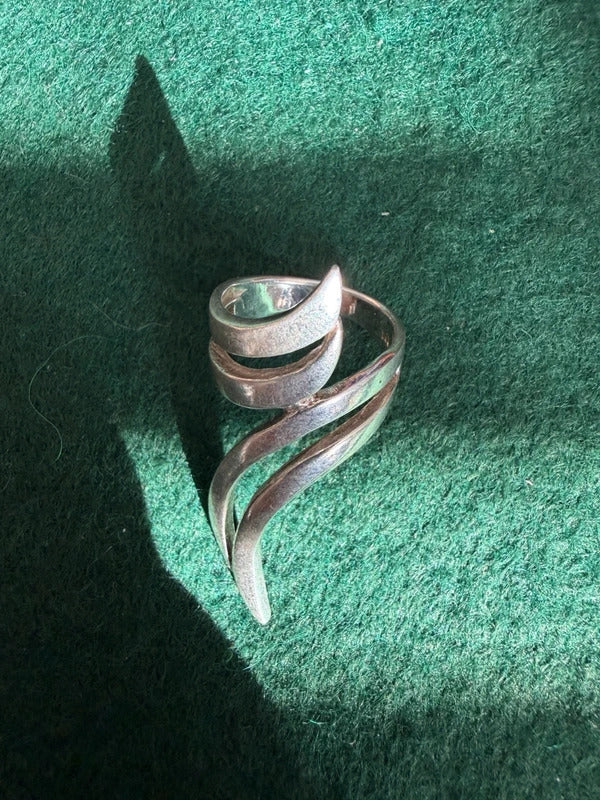 Silver Tall 925 Hallmarked Ring - Size L