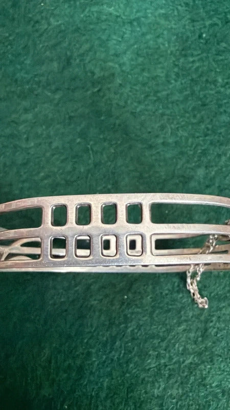 Sterling Silver Vintage Hinged Gate Bangle