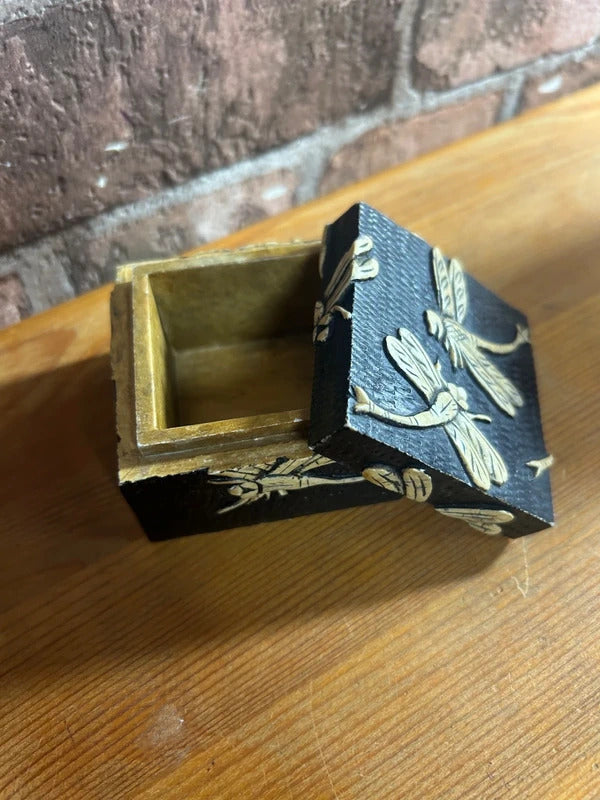 Vietnamese Carved Stone Trinket Box