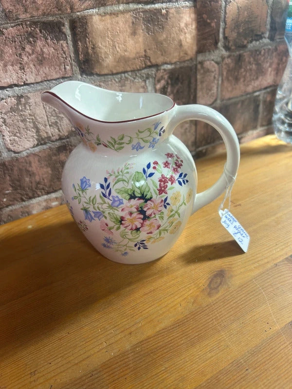 Vintage Ceramic Floral Pitcher Jug