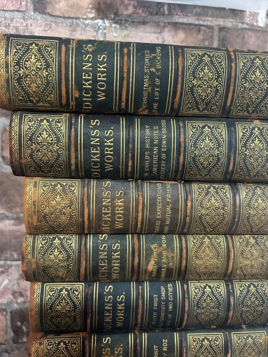 Dickens Works Late Victorian 10 Volume Book Set