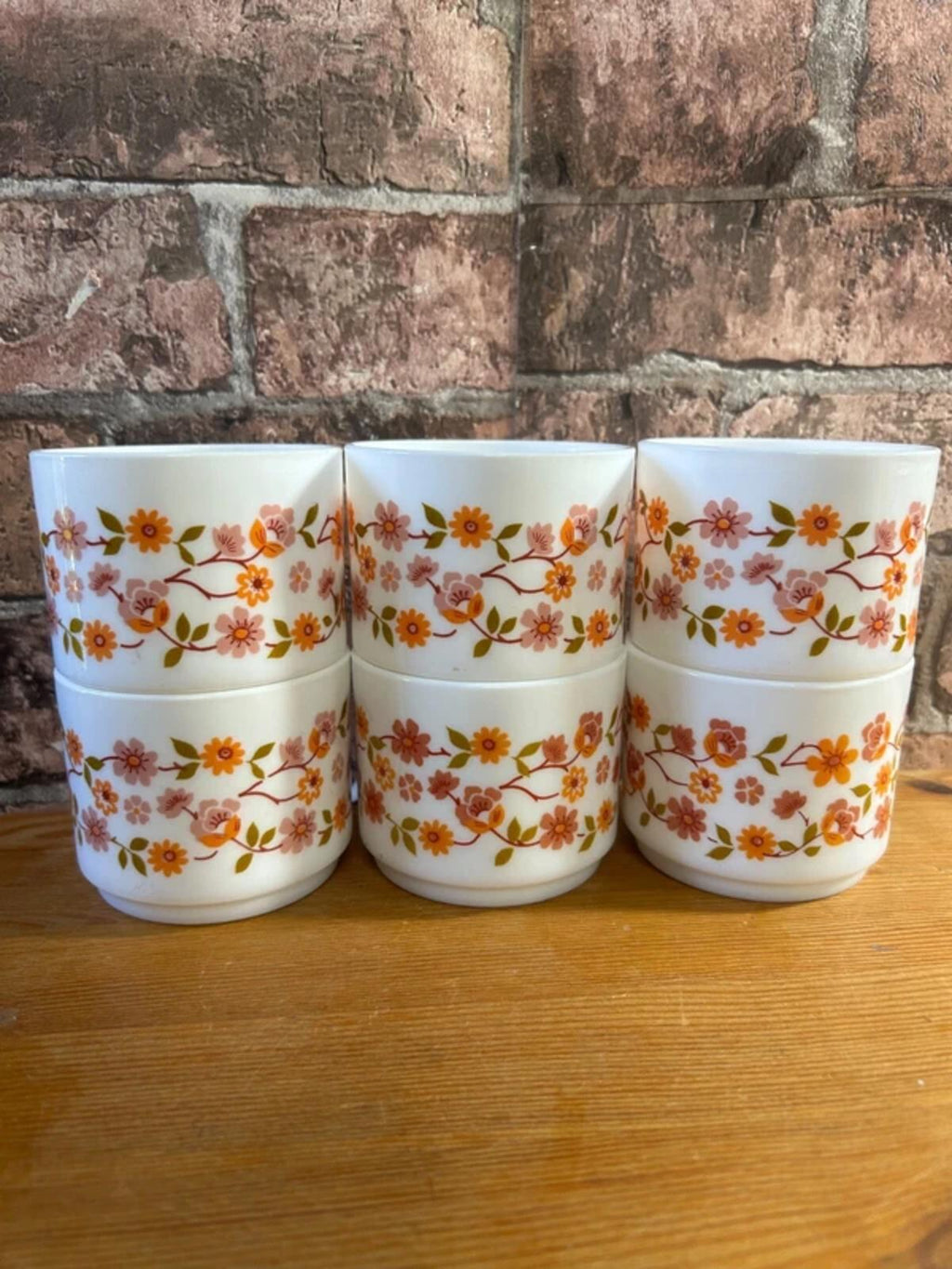 Vintage Arcopal Mugs x 6
