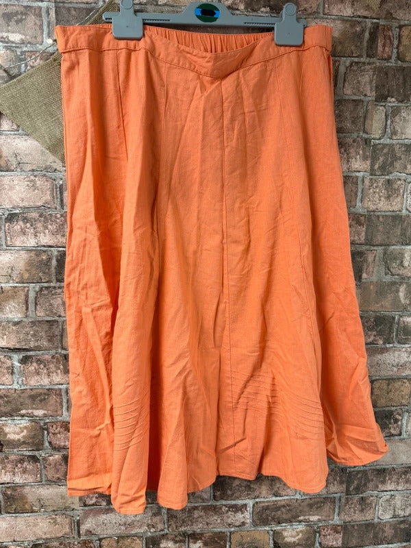 Damart Coral Midi Skirt - Size 20