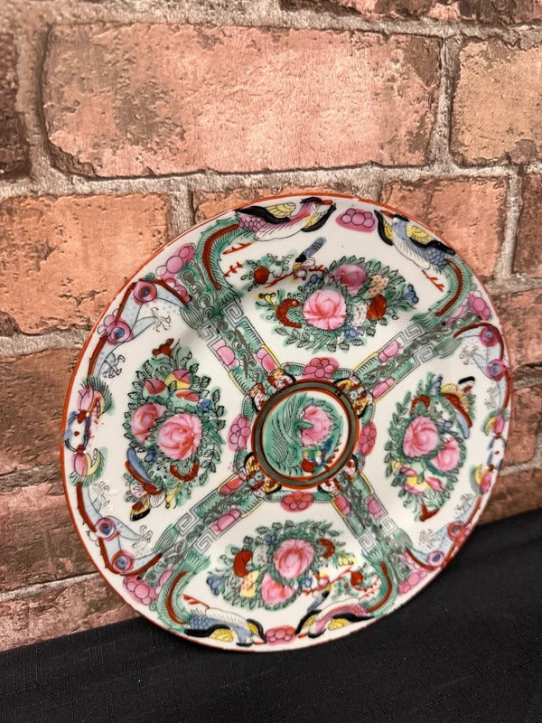 Vintage Chinese Famille Rose Medallion Porcelain Plate