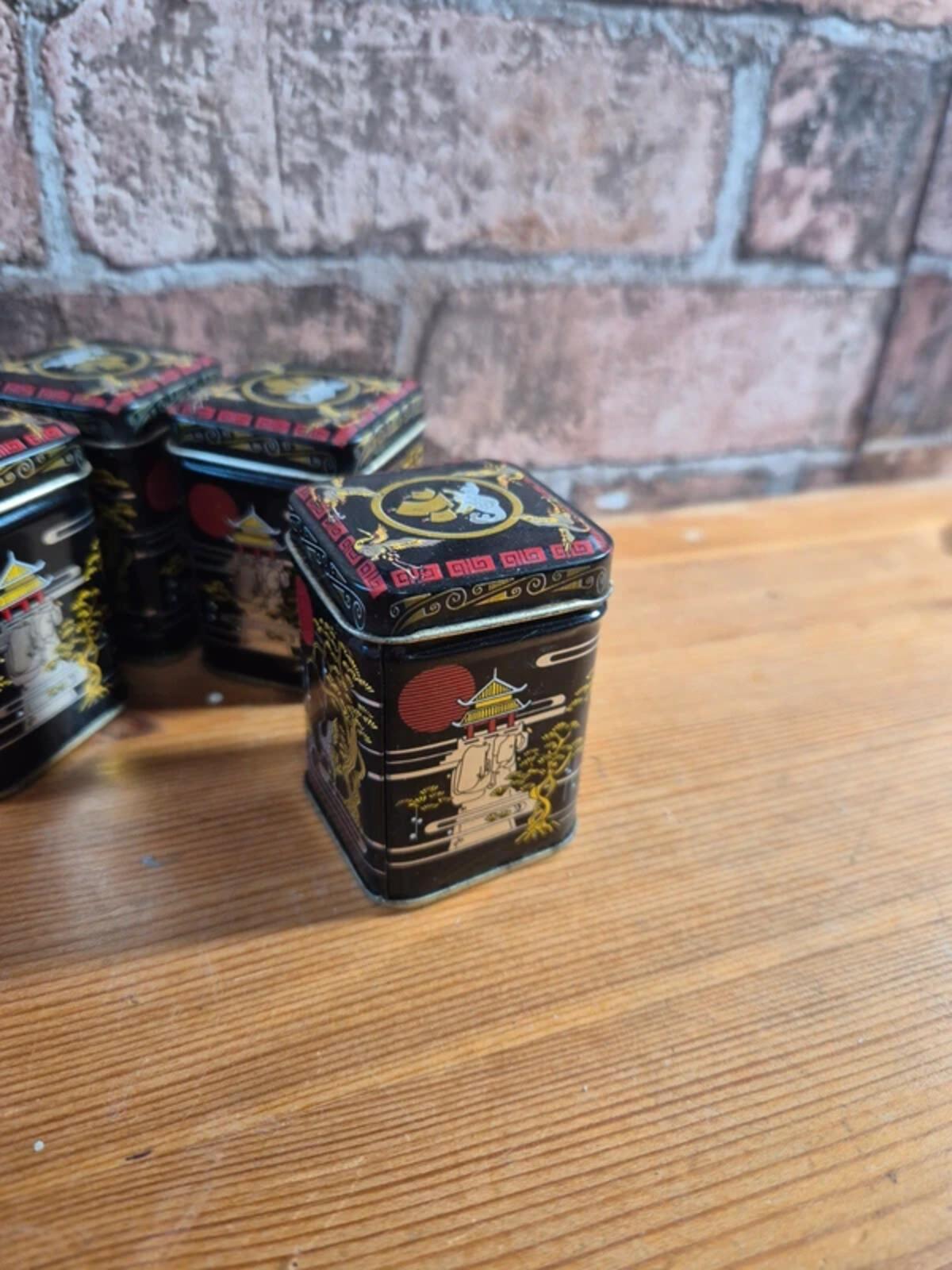 Set of 4 tea tins