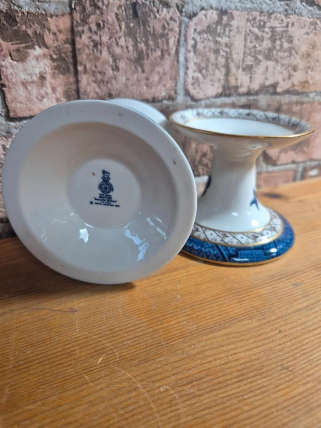 Royal Doulton 'Real old willow' candle holders