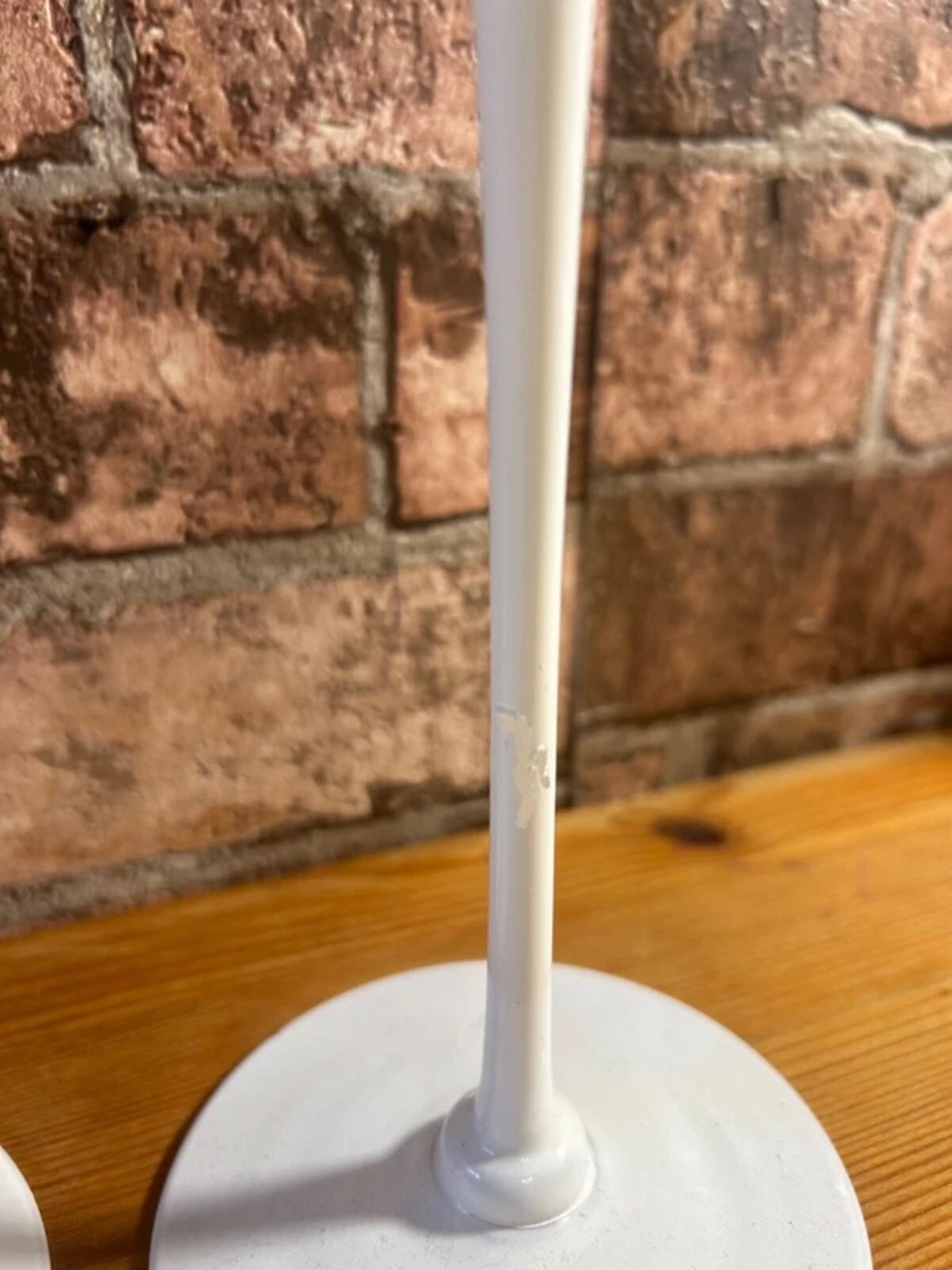White Glass Candlesticks