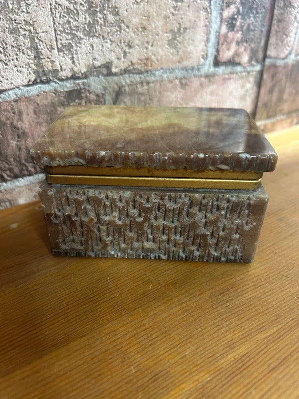 Hand Carved 1960's Italian Alabaster Box