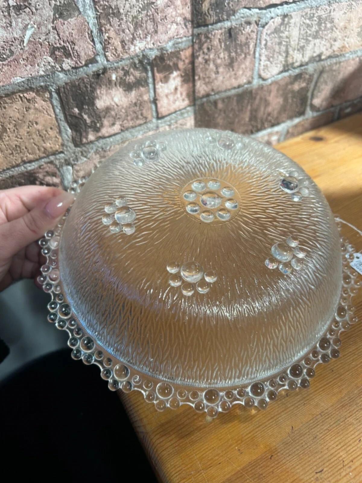 Vintage Masserini Barocco Art Glass Bubble Bowl