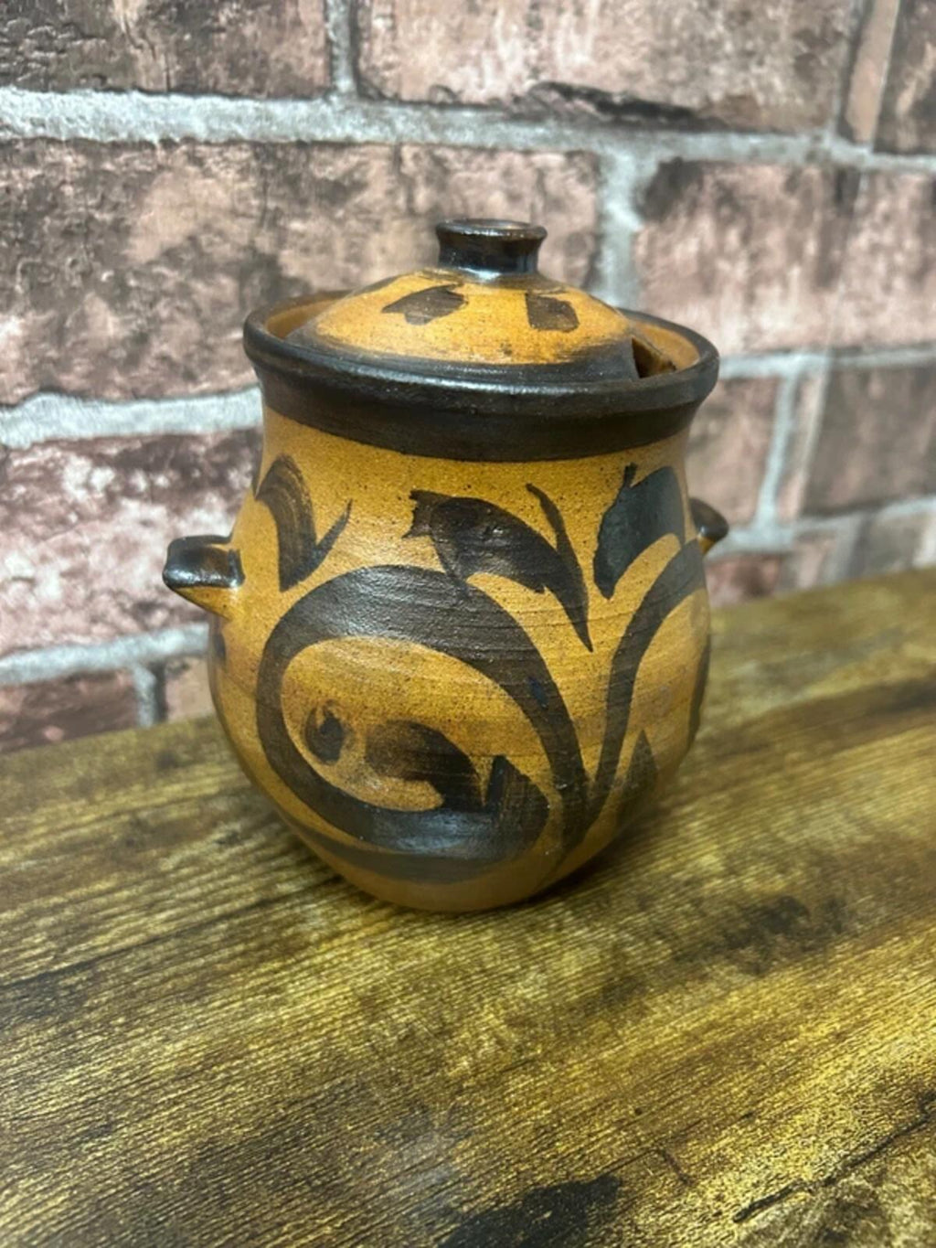 Vintage Stoneware Jar with Lid