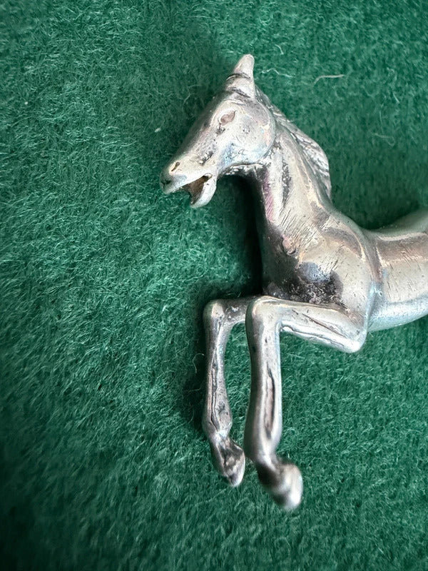 Antique Sterling Silver Horse Ornament