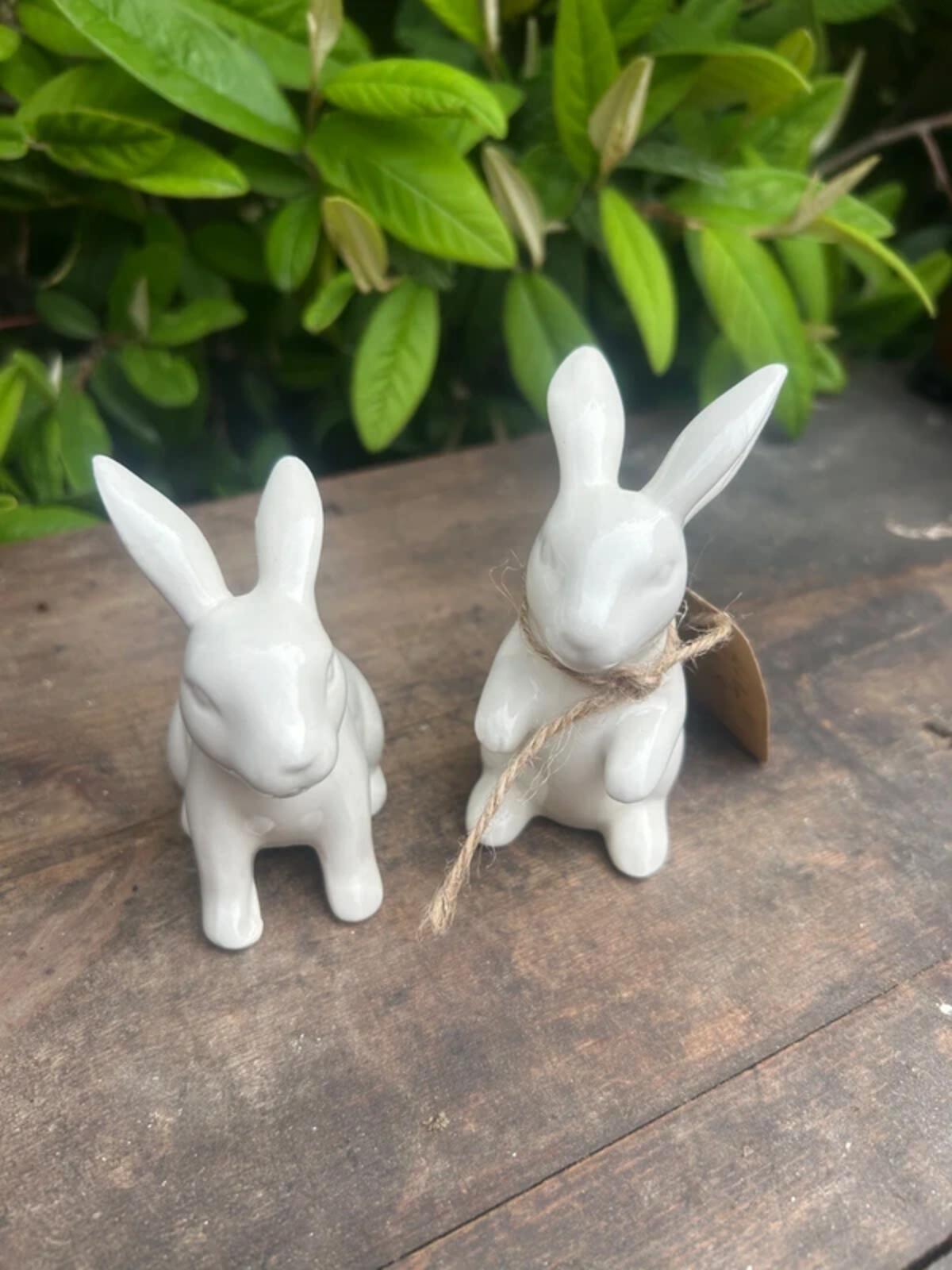 Vintage Ceramic Rabbit Salt and Pepper Pots