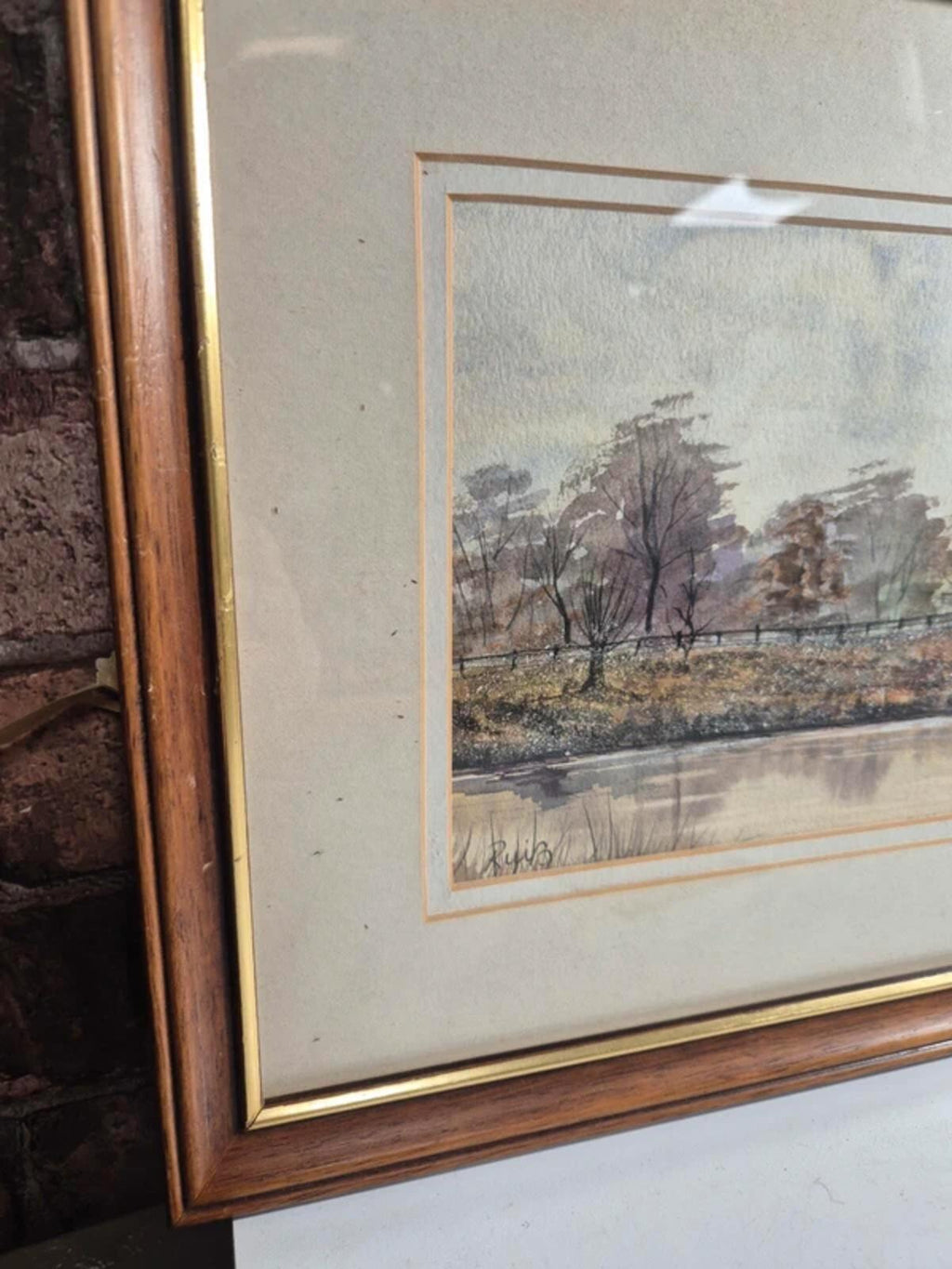 Ruiz framed Landscape watercolour