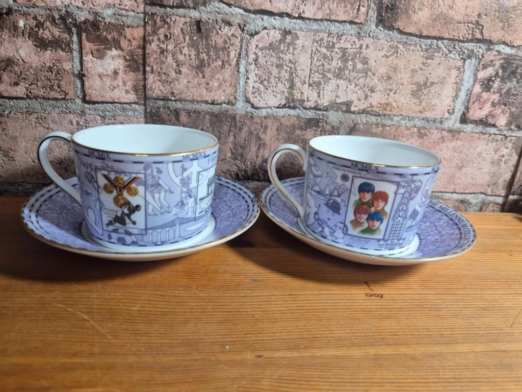 Wedgwood 'Millennium' cups and saucers set