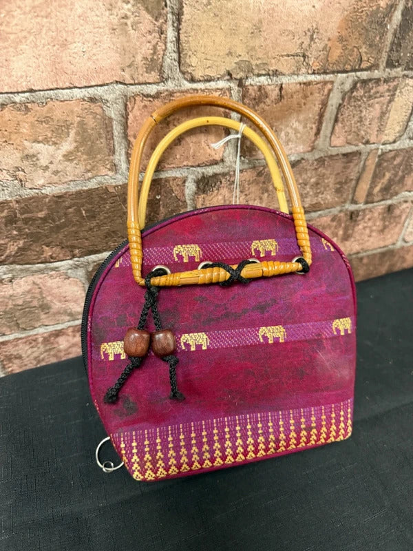 Elephant Bag with Bamboo Handles