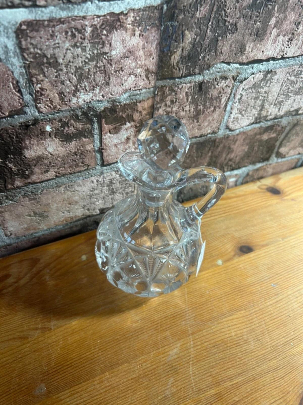 Crystal Cut Vintage Vinegar Decanter