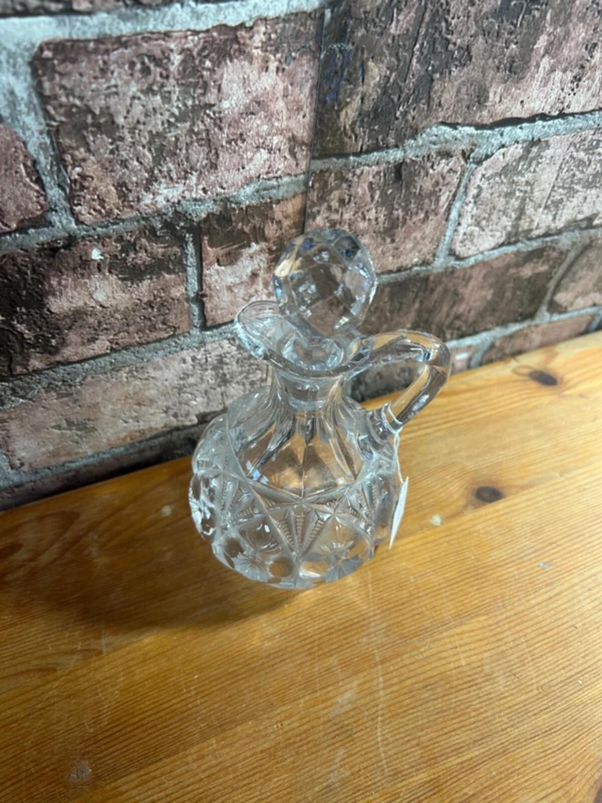 Crystal Cut Vintage Vinegar Decanter