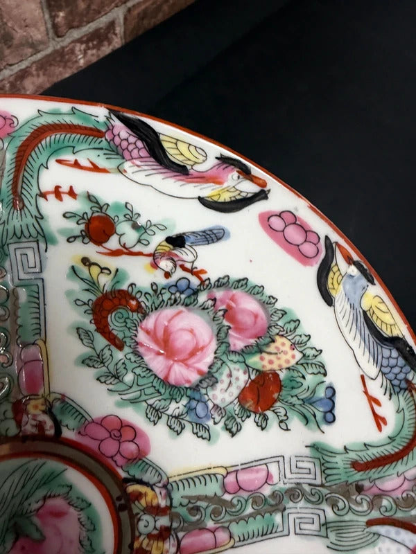 Vintage Chinese Famille Rose Medallion Porcelain Plate