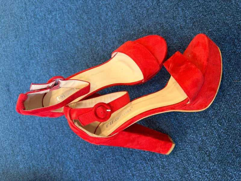C.H Creation Red Heels - Size 5 UK