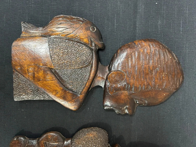Hand Carved African Wooden Wall Plaque