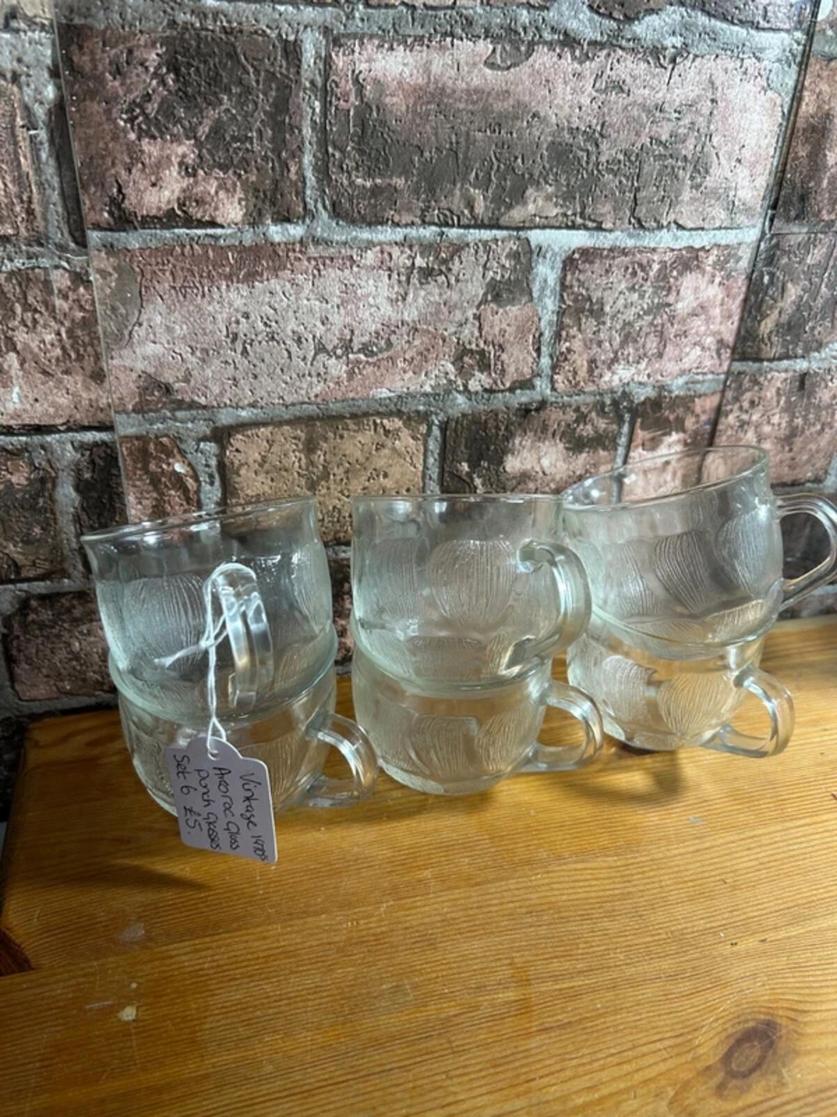 Arcoroc Vintage Punch Glasses x 6