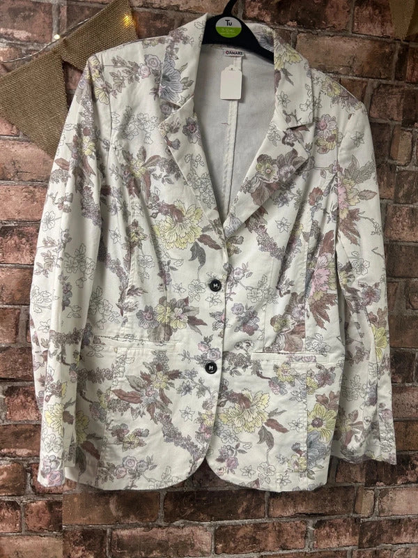 Damart Floral Blazer - Size 16