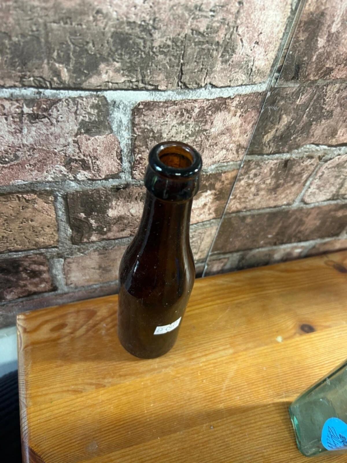 Vintage Brown Glass Bottle