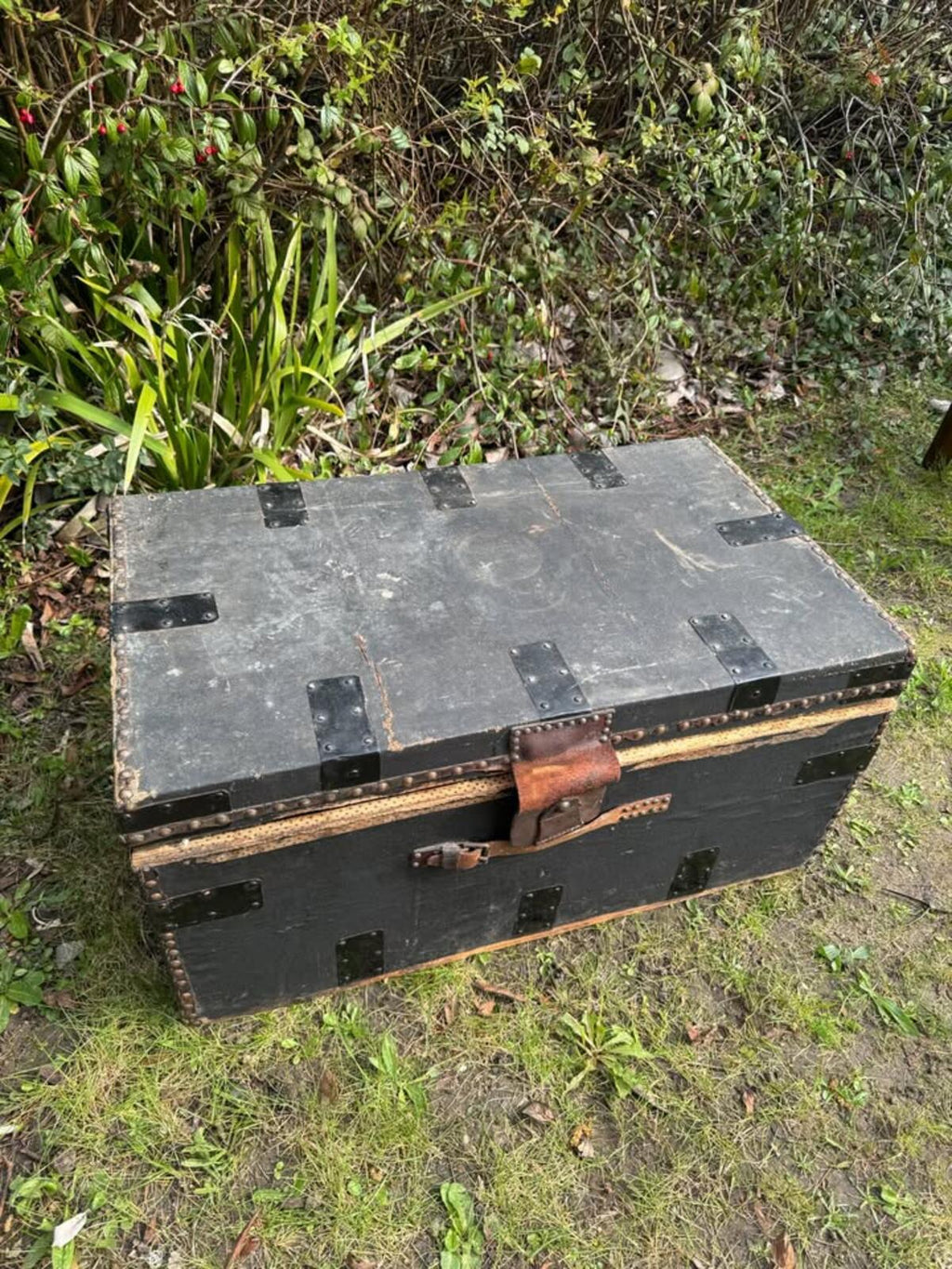 Antique A Boswell 19th Century Steamer Trunk