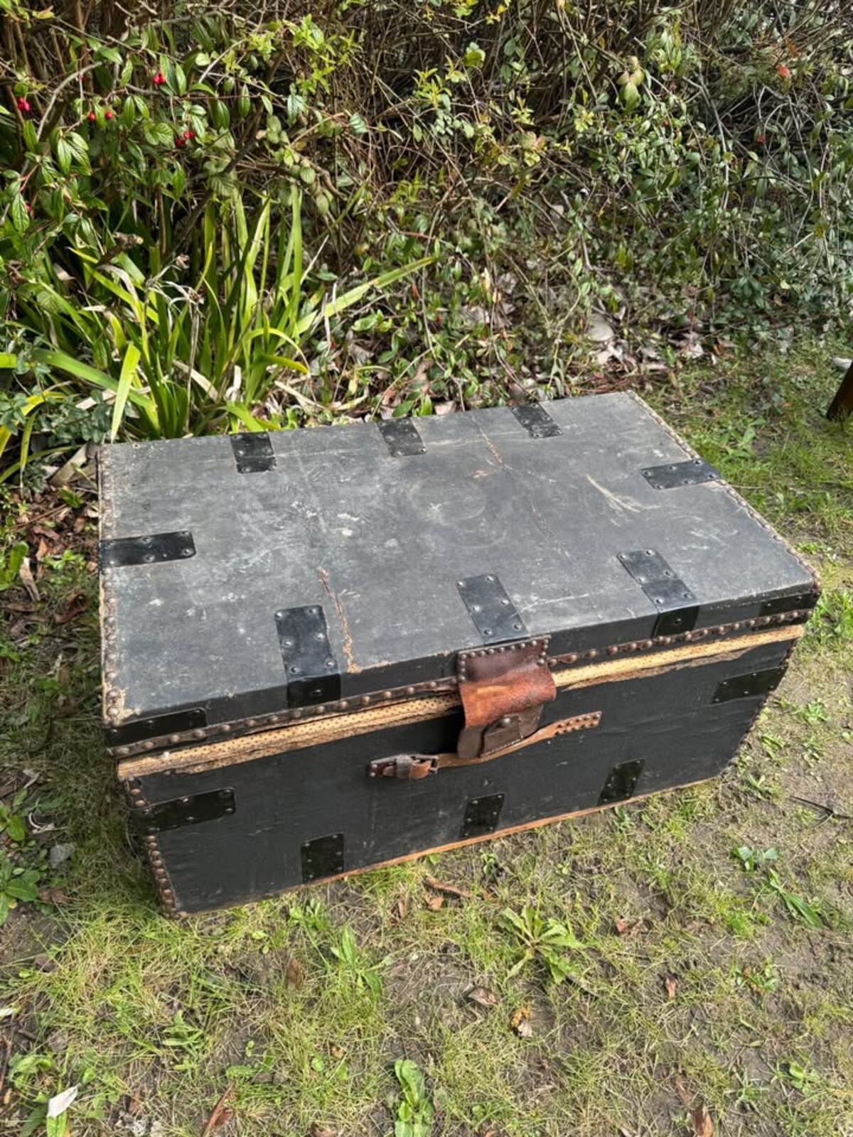 Antique A Boswell 19th Century Steamer Trunk