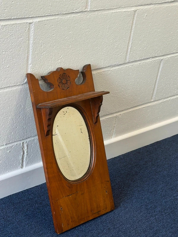 Edwardian Style Mahogany Mirror Shelf