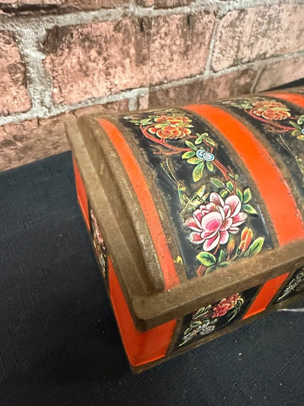 Vintage Domed Top Metal Tin