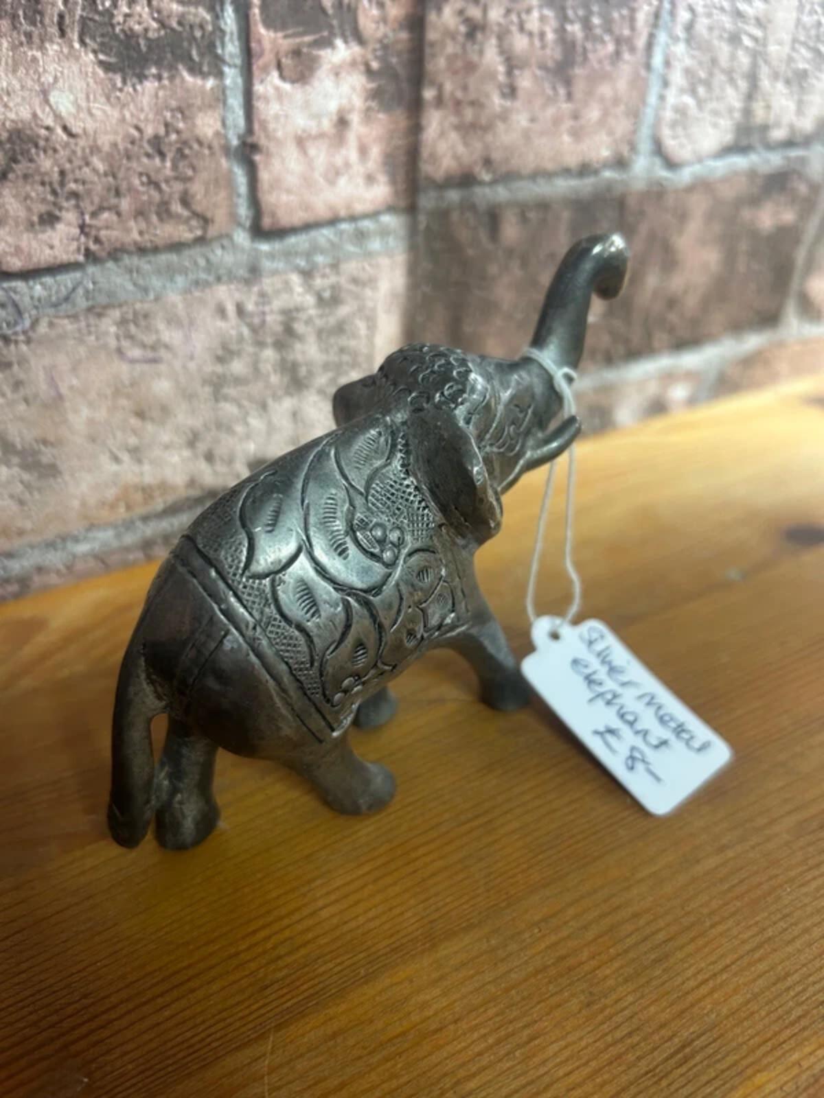 Silver Metal Elephant