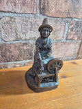Sewing lady coal figure