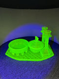 Vintage Uranium Vanity Set