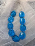 Blue resin necklace