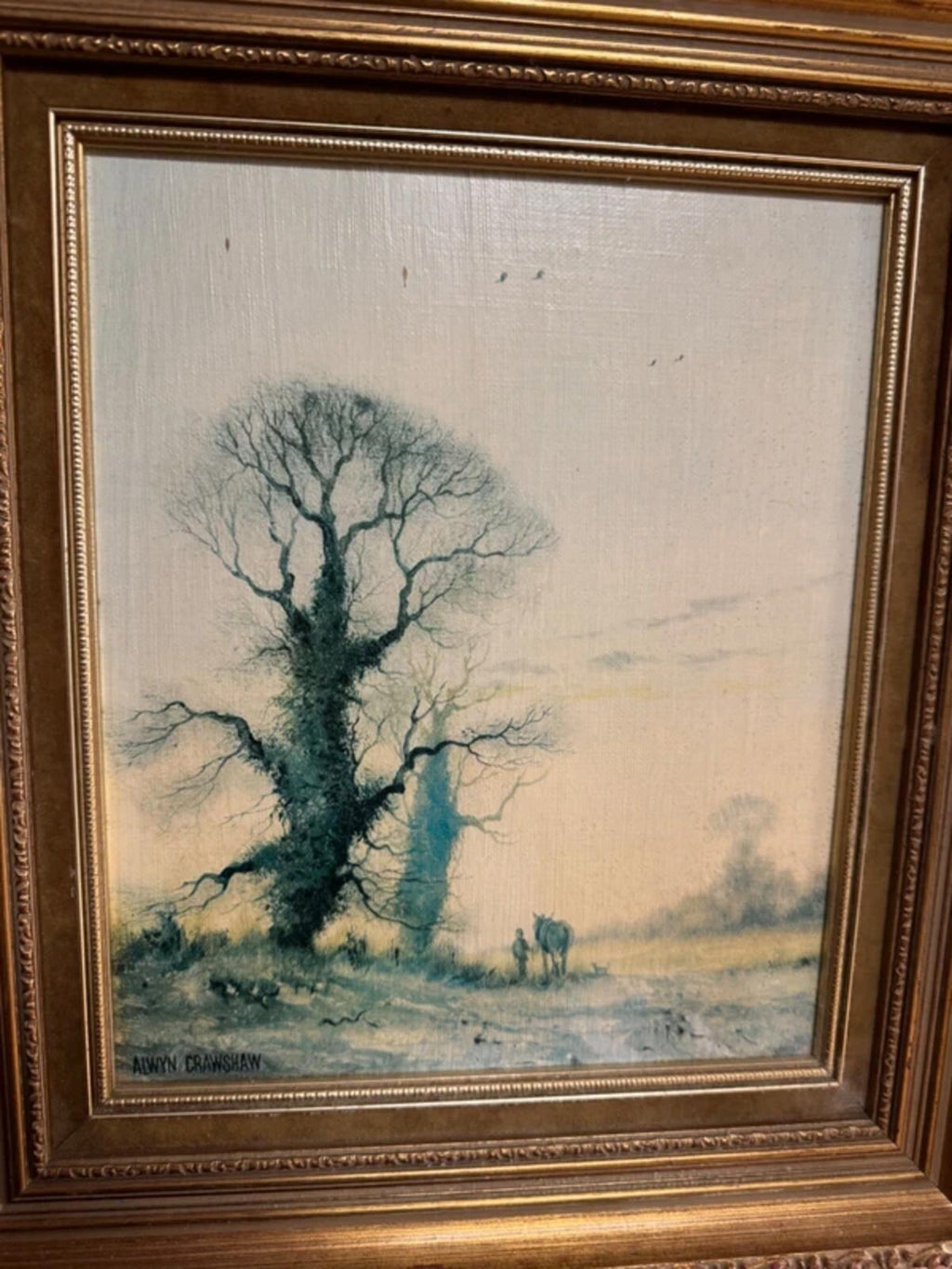 Alwyn Crawshaw 'The Ploughman' Framed and Signed Painting