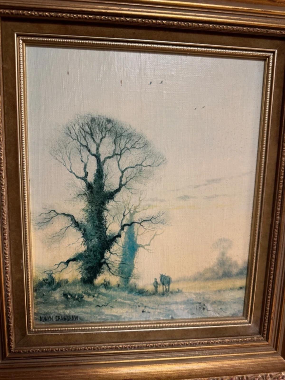 Alwyn Crawshaw 'The Ploughman' Framed and Signed Painting