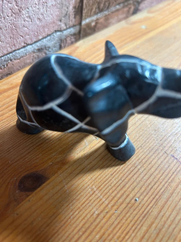Black Onyx Elephant Ornament