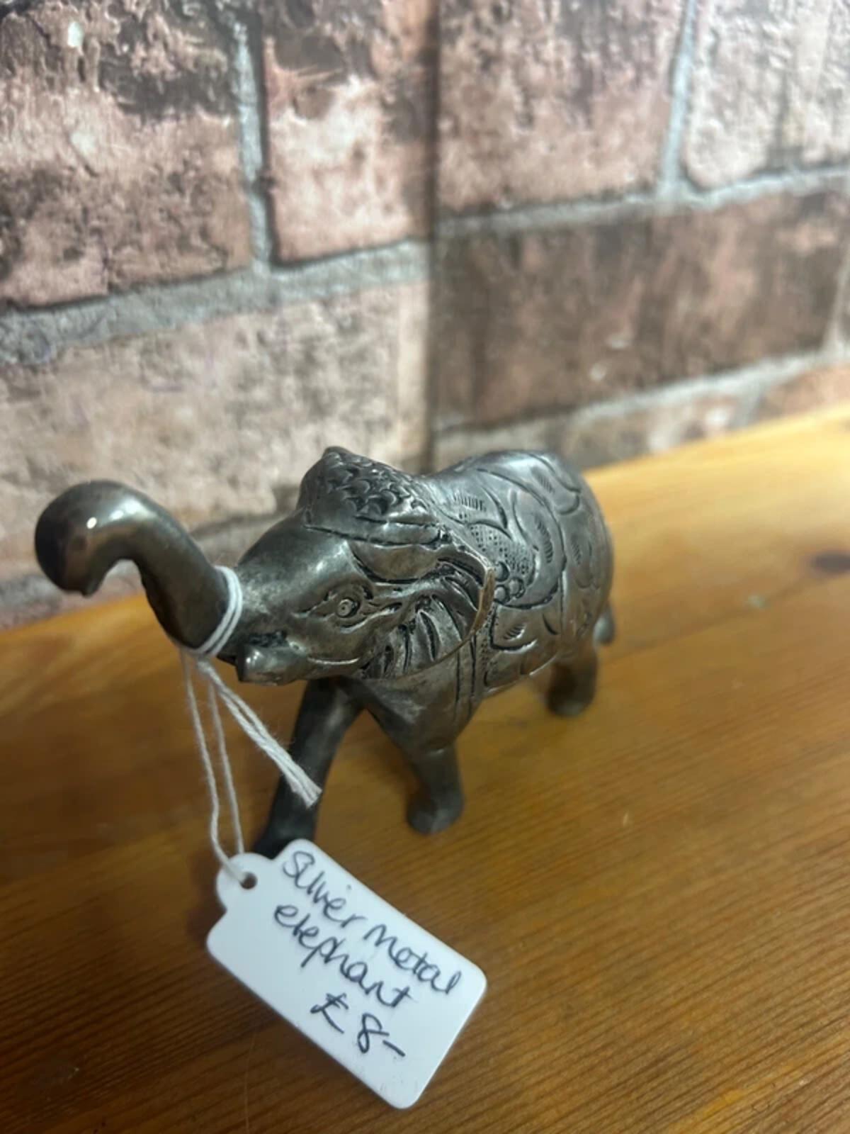 Silver Metal Elephant