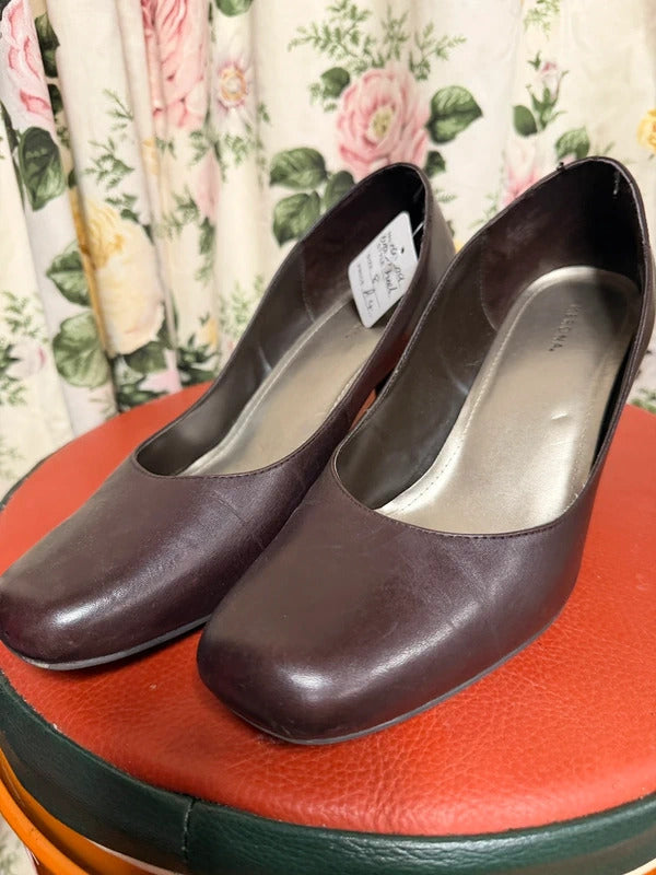 Merona Brown Low Heels - Size 8