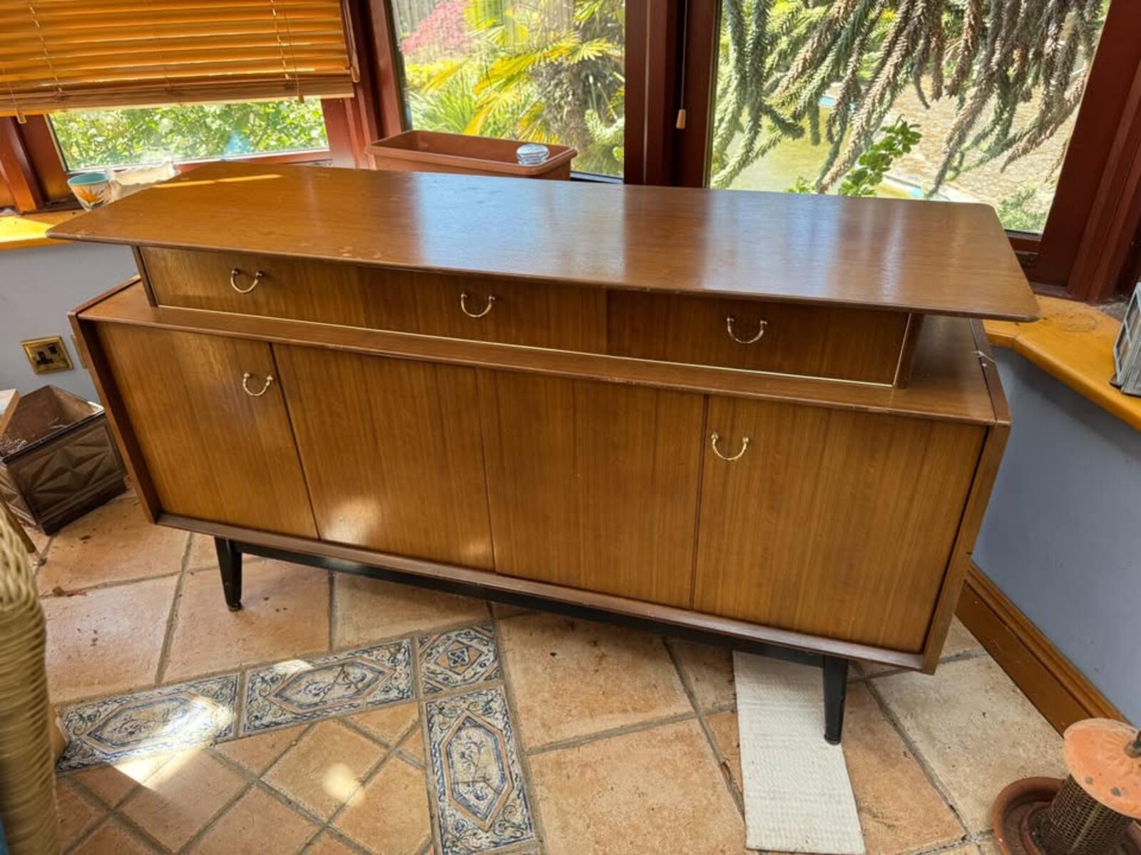 G Plan Librenza Tola and Black Mid Century Vintage Sideboard