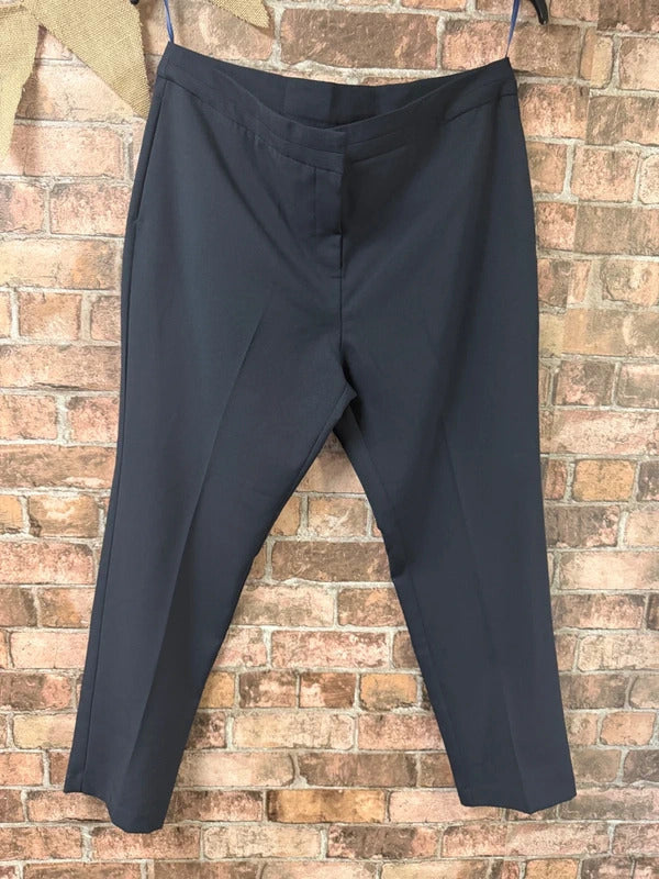 Bonmarche Navy Tapered Trousers - Size 14