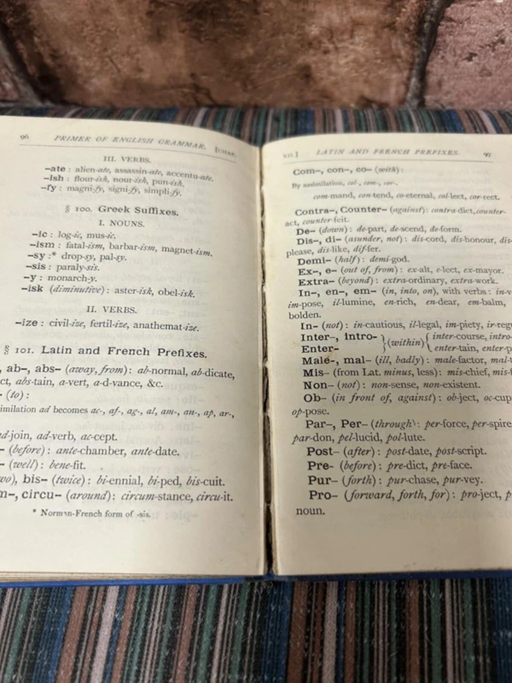Vintage English Grammar Book