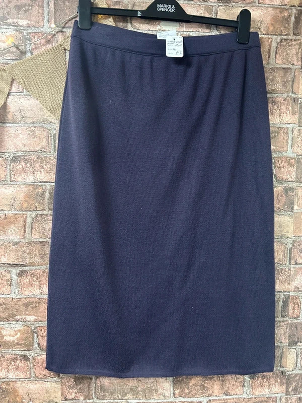 Vintage Made in Italy Purple Midi Skirt - Size 16