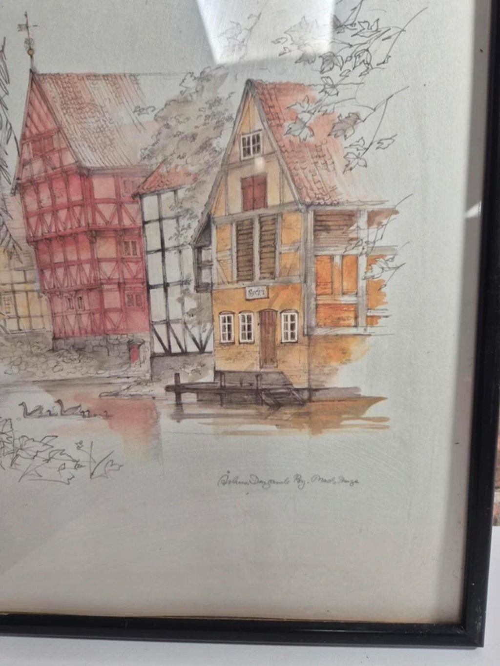 Mads stage Watercolour framed and signed
