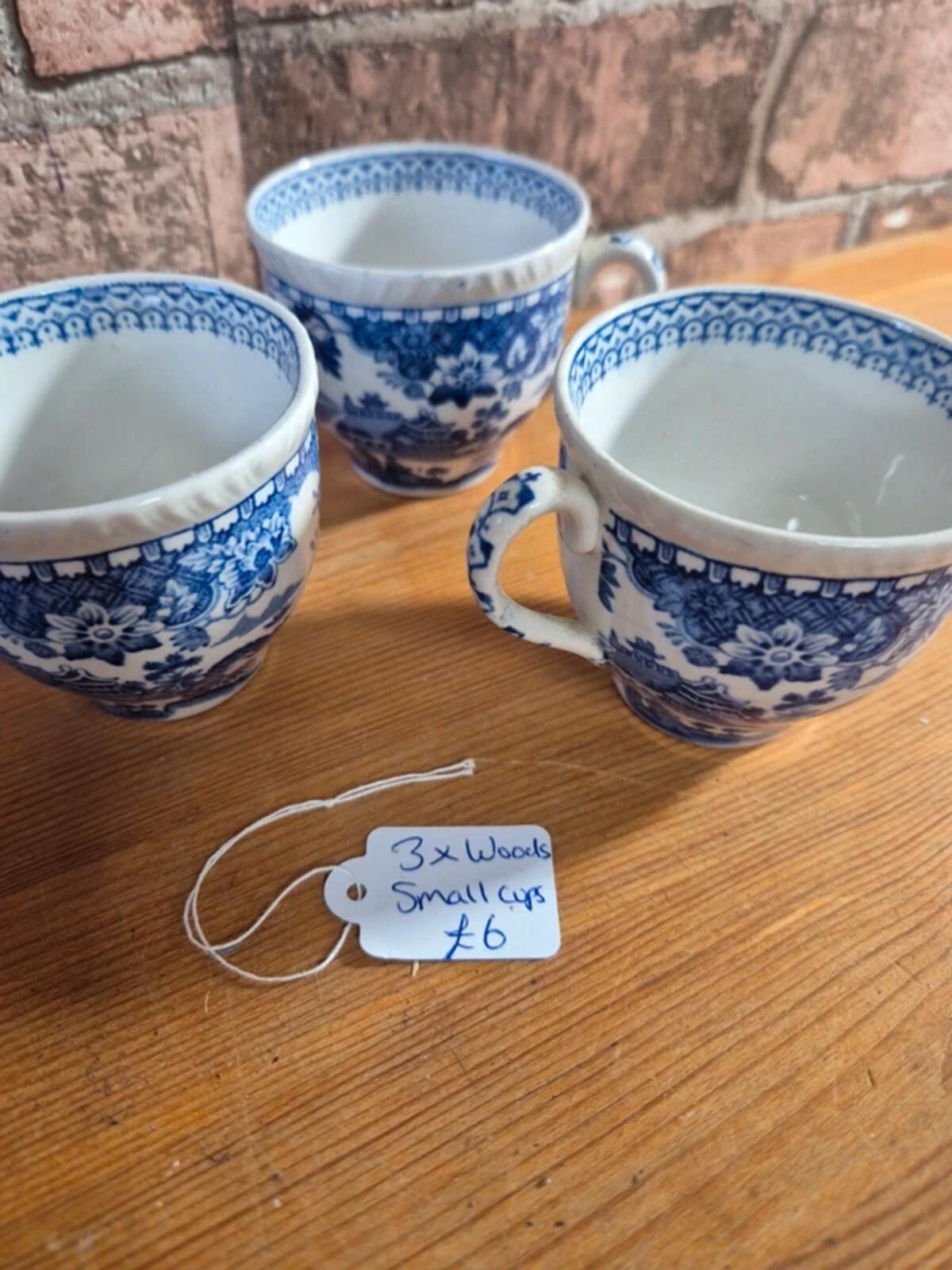 Vintage Woods China Teacups x 3