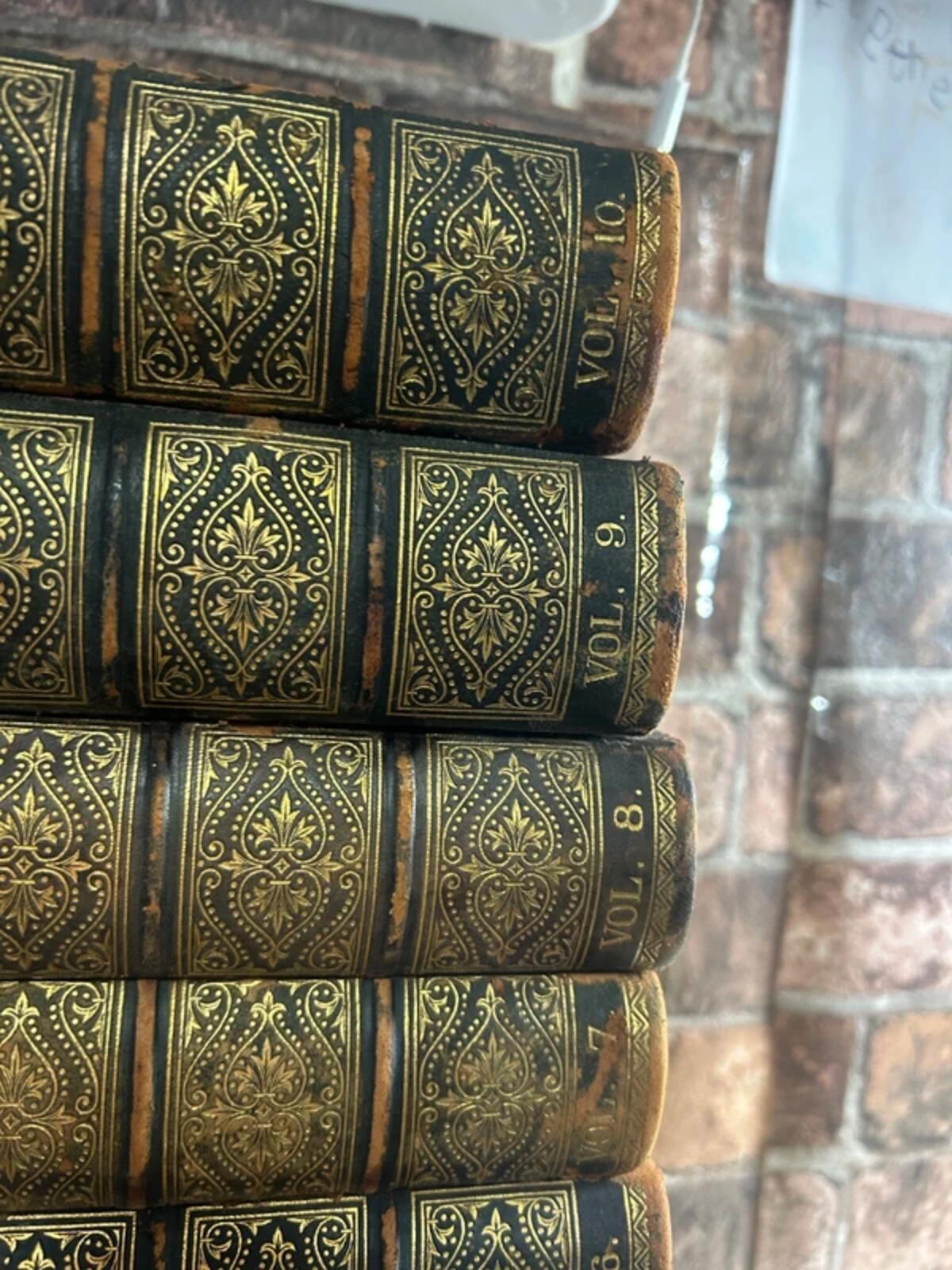 Dickens Works Late Victorian 10 Volume Book Set