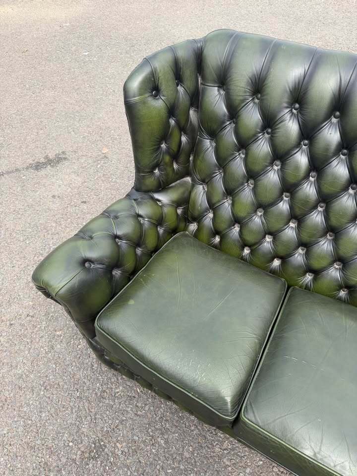 Thomas Lloyd Chesterfield Antique Green Three Seater Sofa