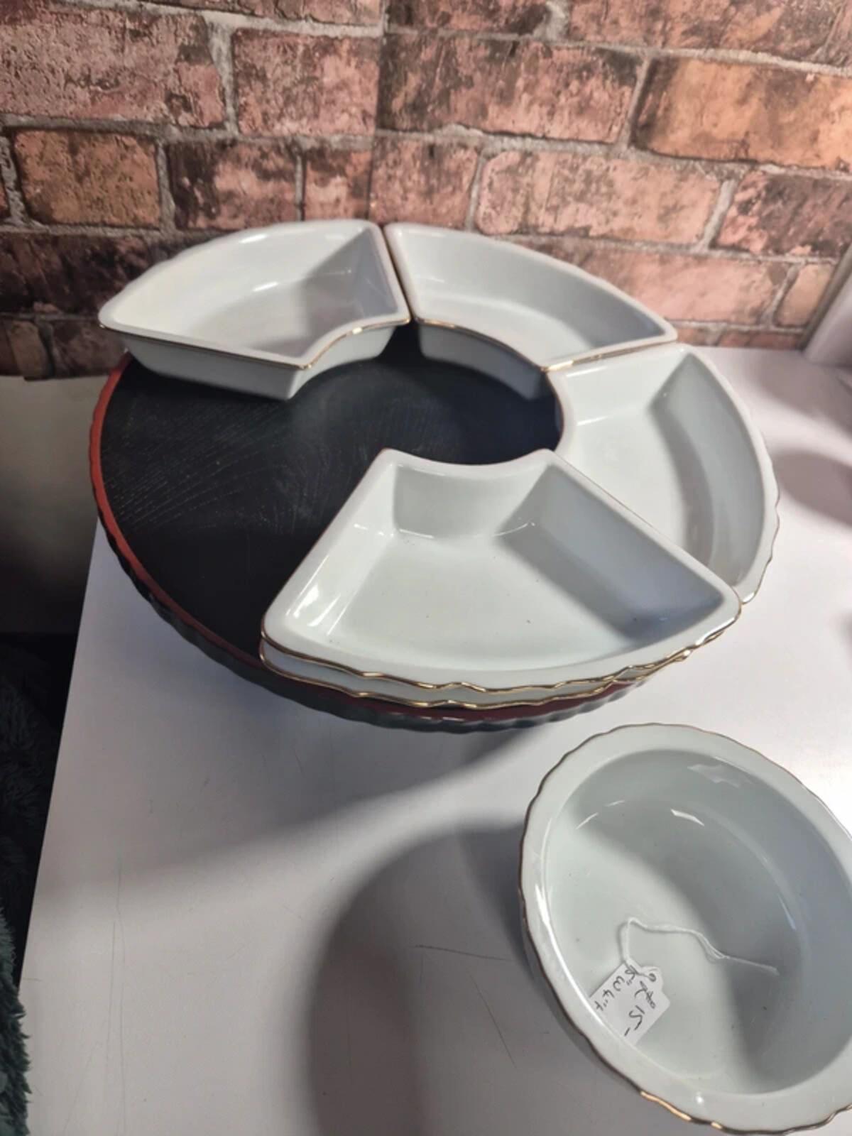 Lazy Susan Ceramic Sectional Serving Dishes