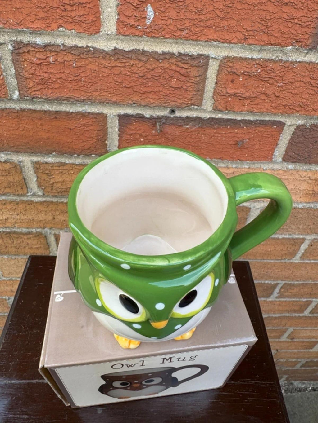 Green Owl Ceramic Mug